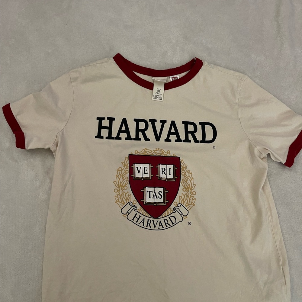 Harvard juniors Cream and Red T-Shirt